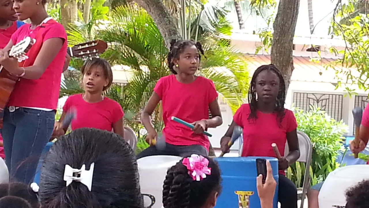 Mariposa girls during an event at the center.
