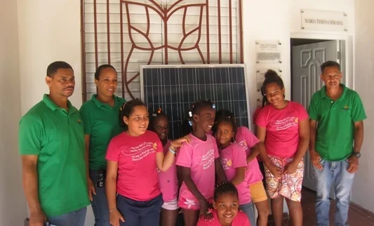  Members of the local install team with "Mariposas" 