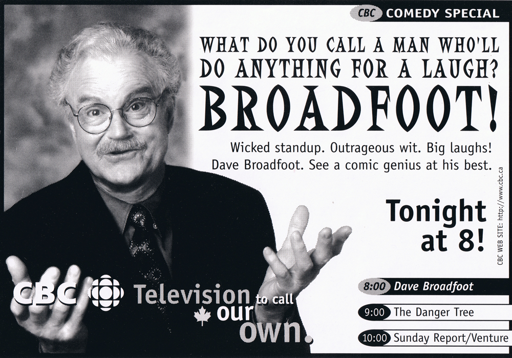 TV Guide ad for Dave's first hour-long CBC special, "Old Enough to Say What I Want" - 1996