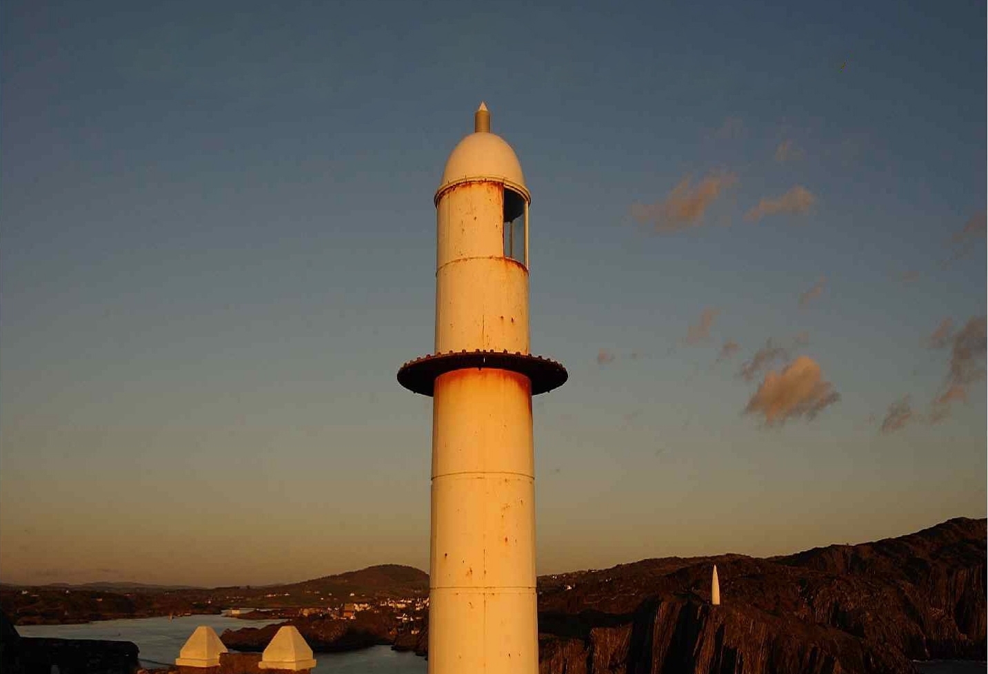 Sherkin Lighthouse with Baltimore Beacon in distance-Tony.jpg