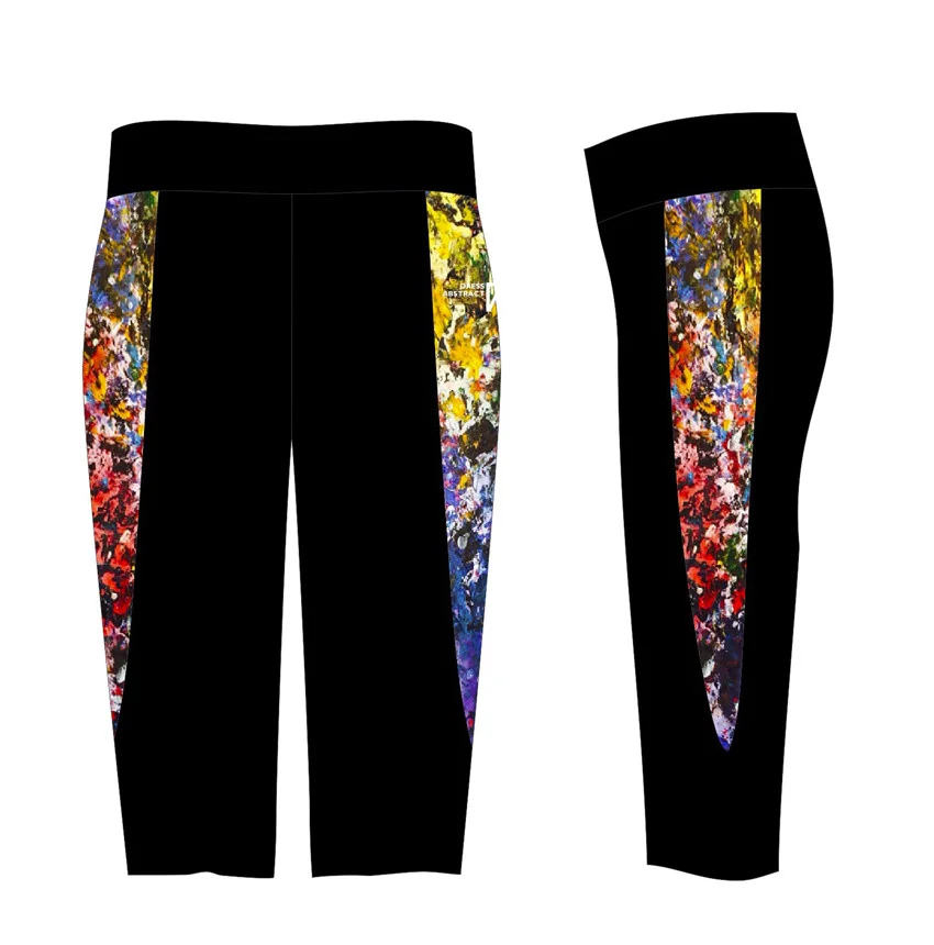 Athletic Leggings "Between White & Black"