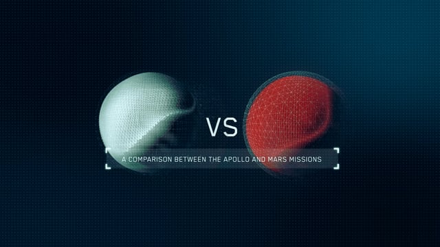 Mars vs The Moon animated infographic.