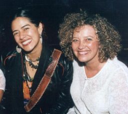Brava Founder Ellen Gavin (R) with Lila Downs