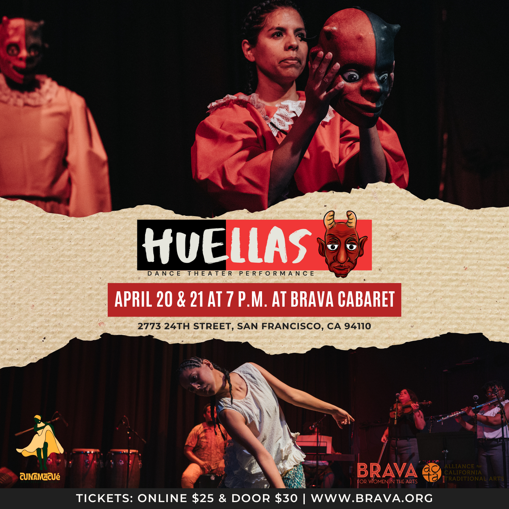 Huellas - Afro-Peruvian Dance Theater — Brava for Women in the Arts