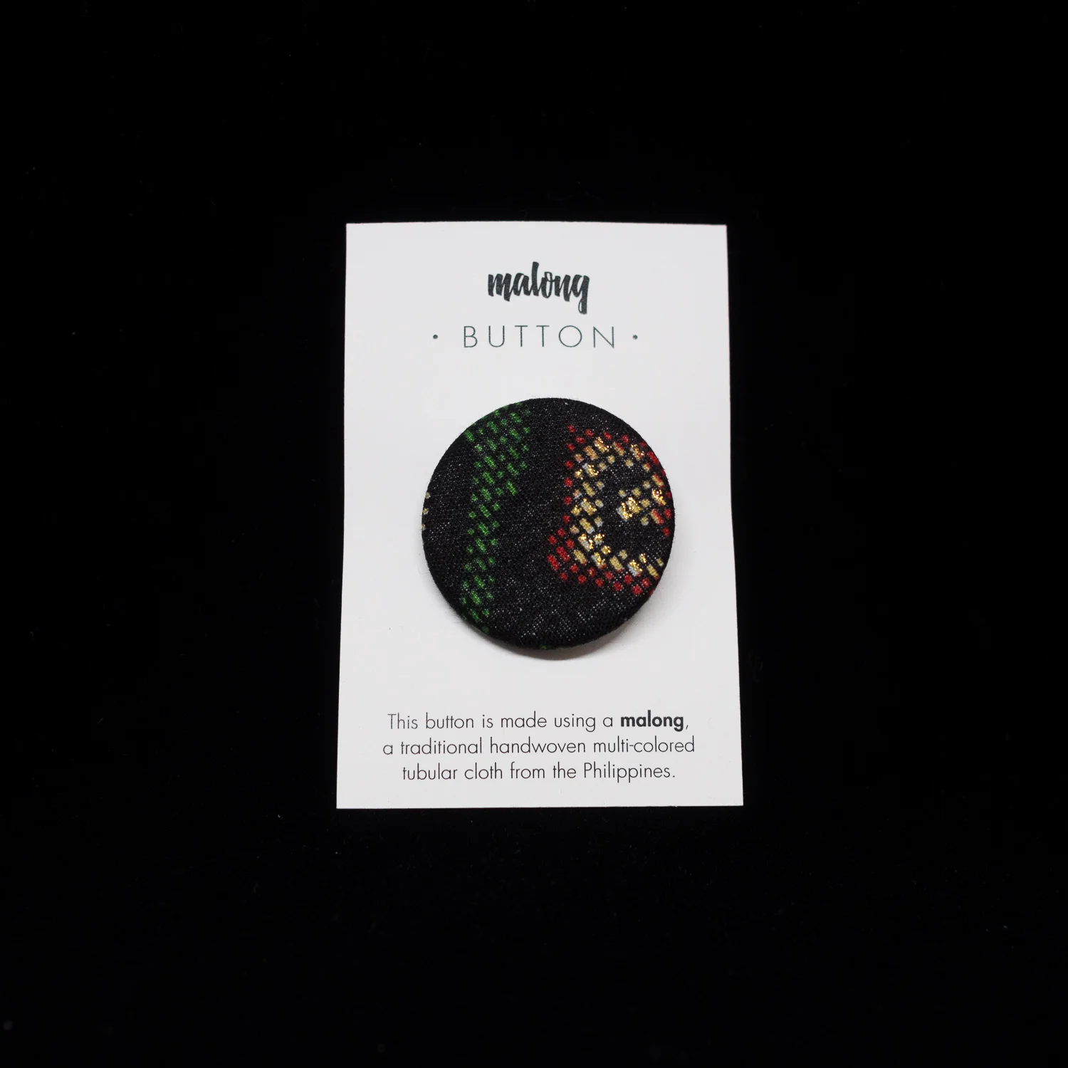 Black Malong Button
