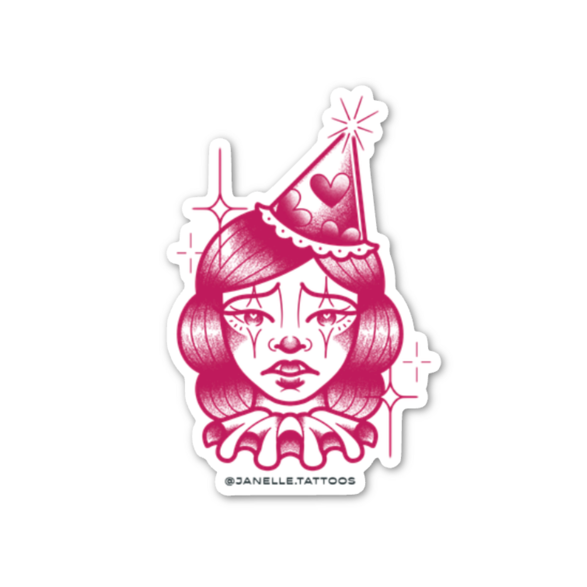 Clown Girl Sticker