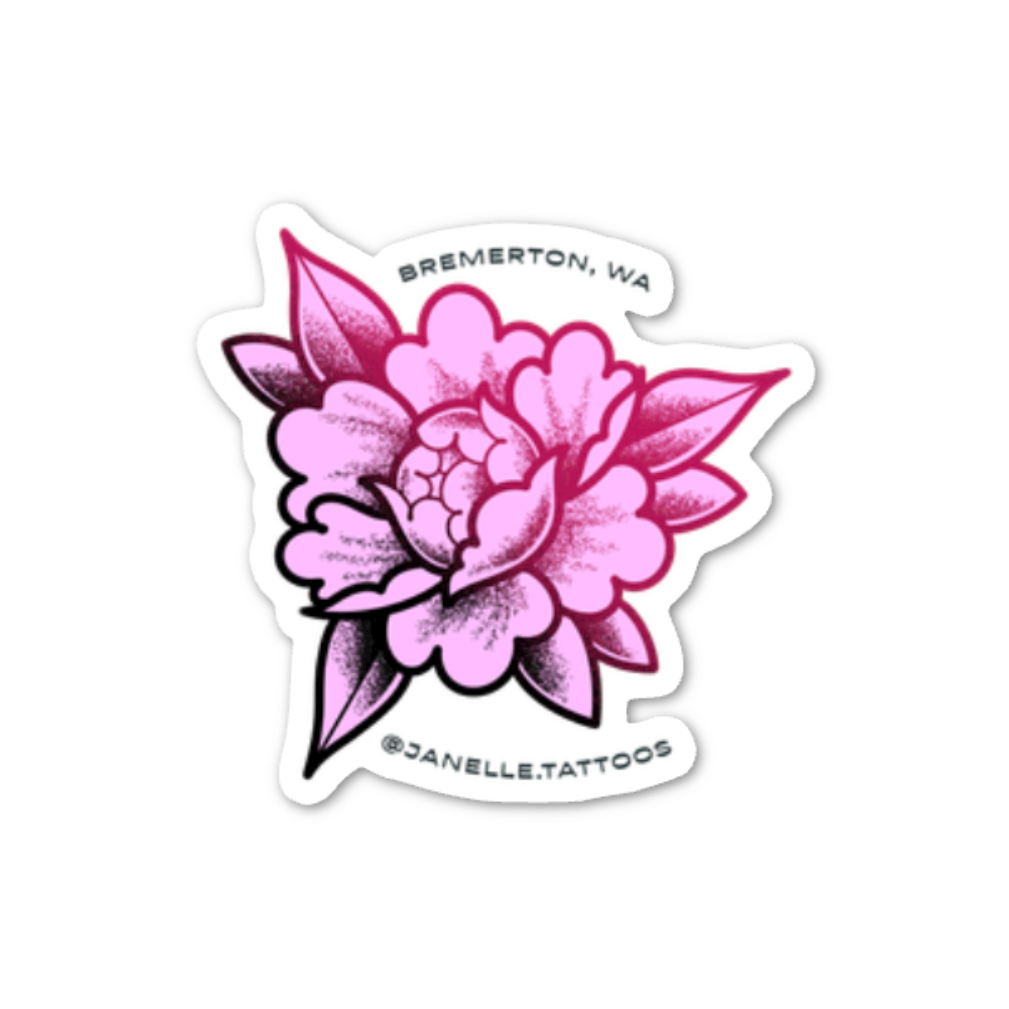 Pink Peony Sticker