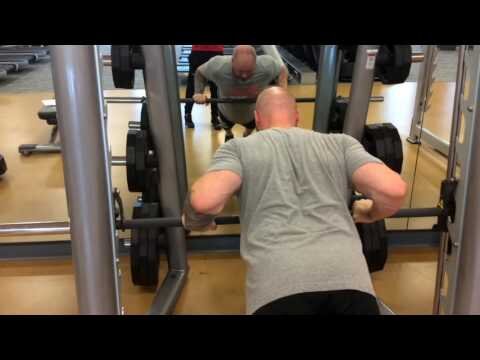 Angled Push Ups (Smith Machine)