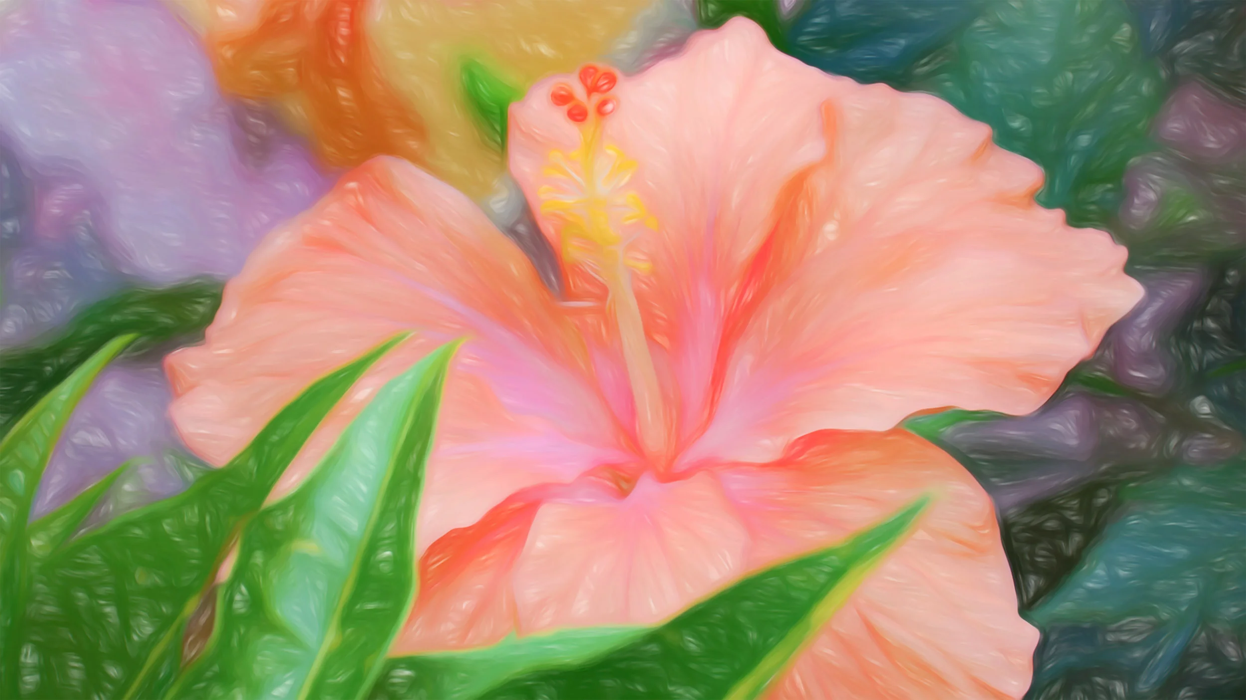 “Peach Hibiscus” - Photography Artist Kevin Sibbitt