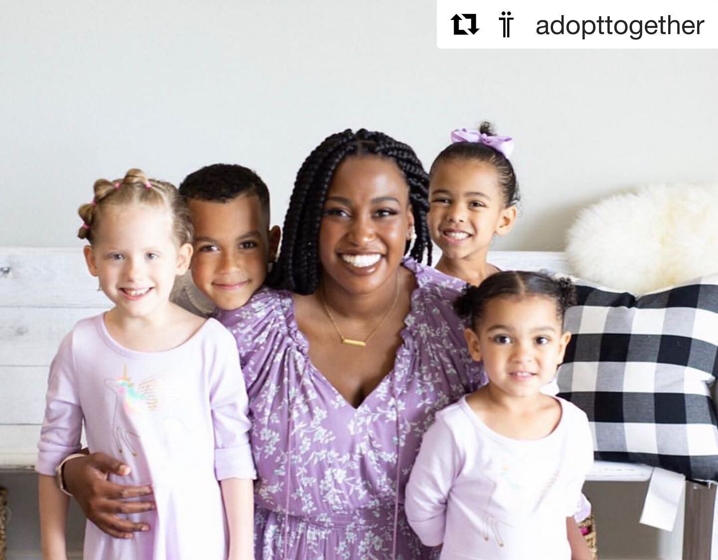 The national ALL IN Adoption challenge is monumental in breaking the cycle of poverty and abuse. Look at this heart melting family! Highest of fives to you, ma&rsquo;am for being a mother who chose the highest of callings. All your children are beaut