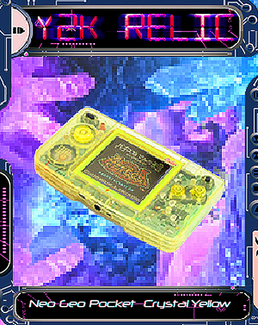 SNK_Neo Geo Pocket_PORTABLE CARTRIDGE SYSTEM_CRYSTAL_LCD_Crystal Yellow_LIQUID CRYSTALS.png