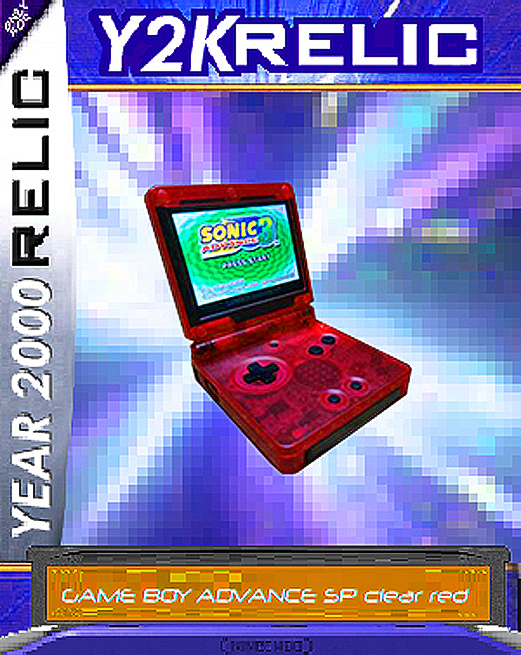 NINTENDO_GAME BOY ADVANCE SP_FLIP COLOR CARTRIDGE SYSTEM_HEAVEN3_GBA_clear red.png