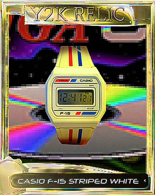CASIO_F-15_digital wrist watch_lazaer_goldfoil_STRIPED WHITE.png