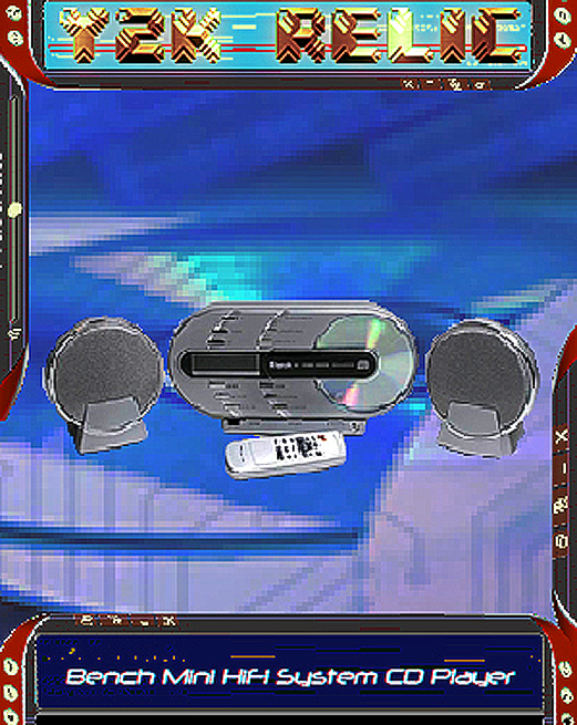 Bench_Mini_HiFi System CD Player_bluebeam_cherry_black silver mesh_remote speakers.png