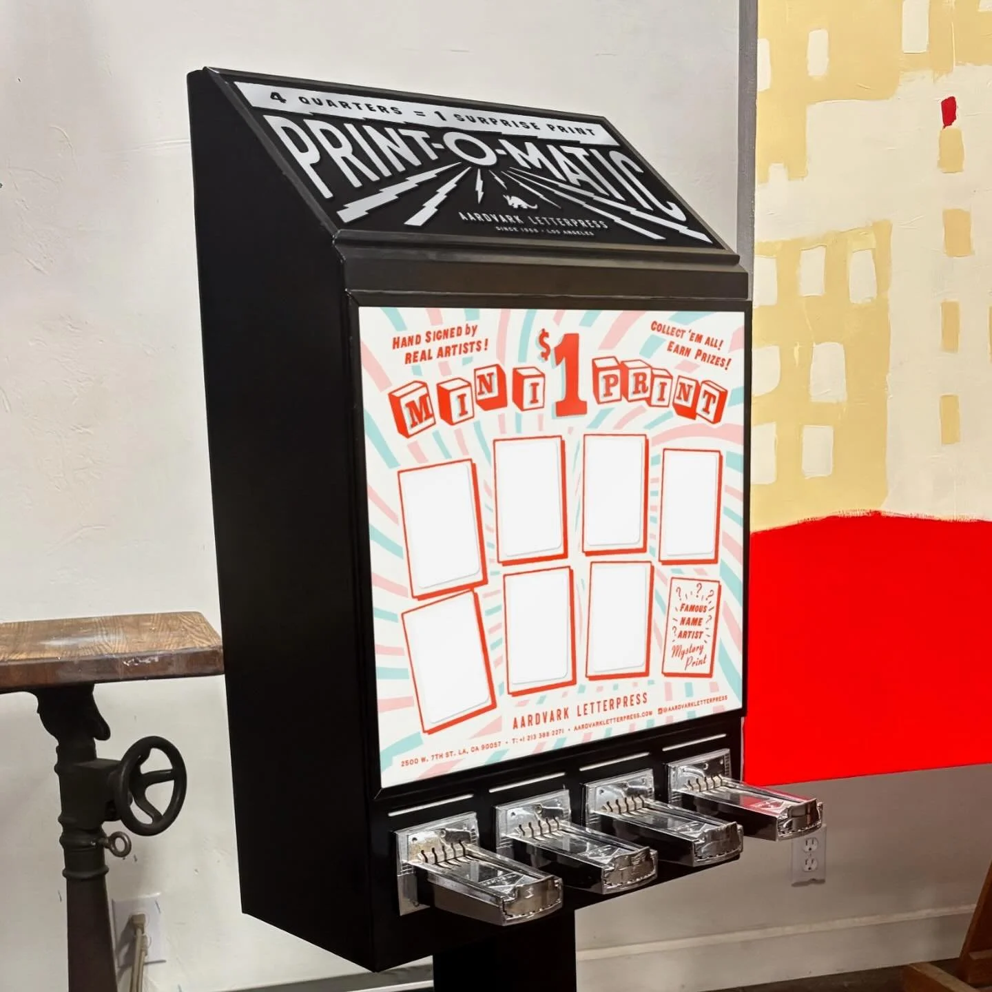 Got a dollar in quarters burning a hole in your pocket?💸 Well we&rsquo;re going door to door with this incredible offer!🕺🏼

This weekend we will be launching the Print-O-Matic, a delightful little machine that will convert four quarters into a SIG