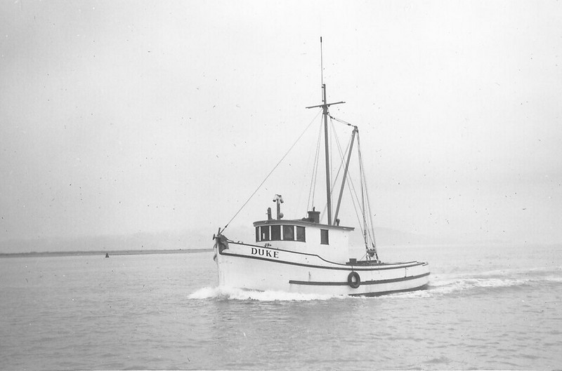Duke as a crabbing boat in Eureka, CA, 1950s