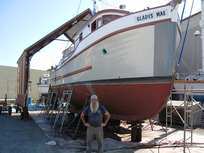 Curtis Schloe, owner from 2007 to 2015. She was called the Gladys Mae after Curtis' mother. Port Townsend, WA, 2010