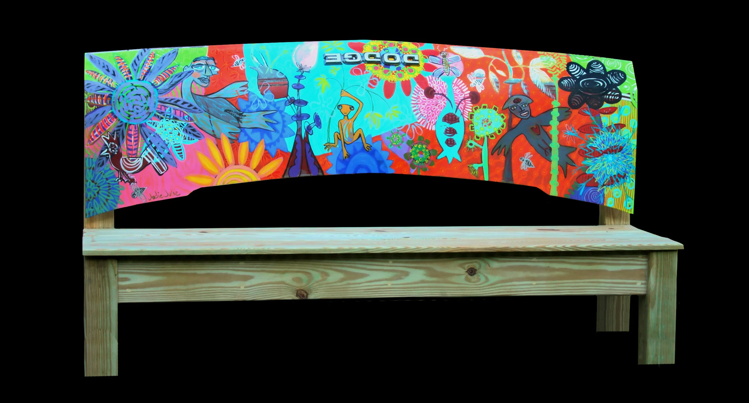 Car Hood Bench - Sold