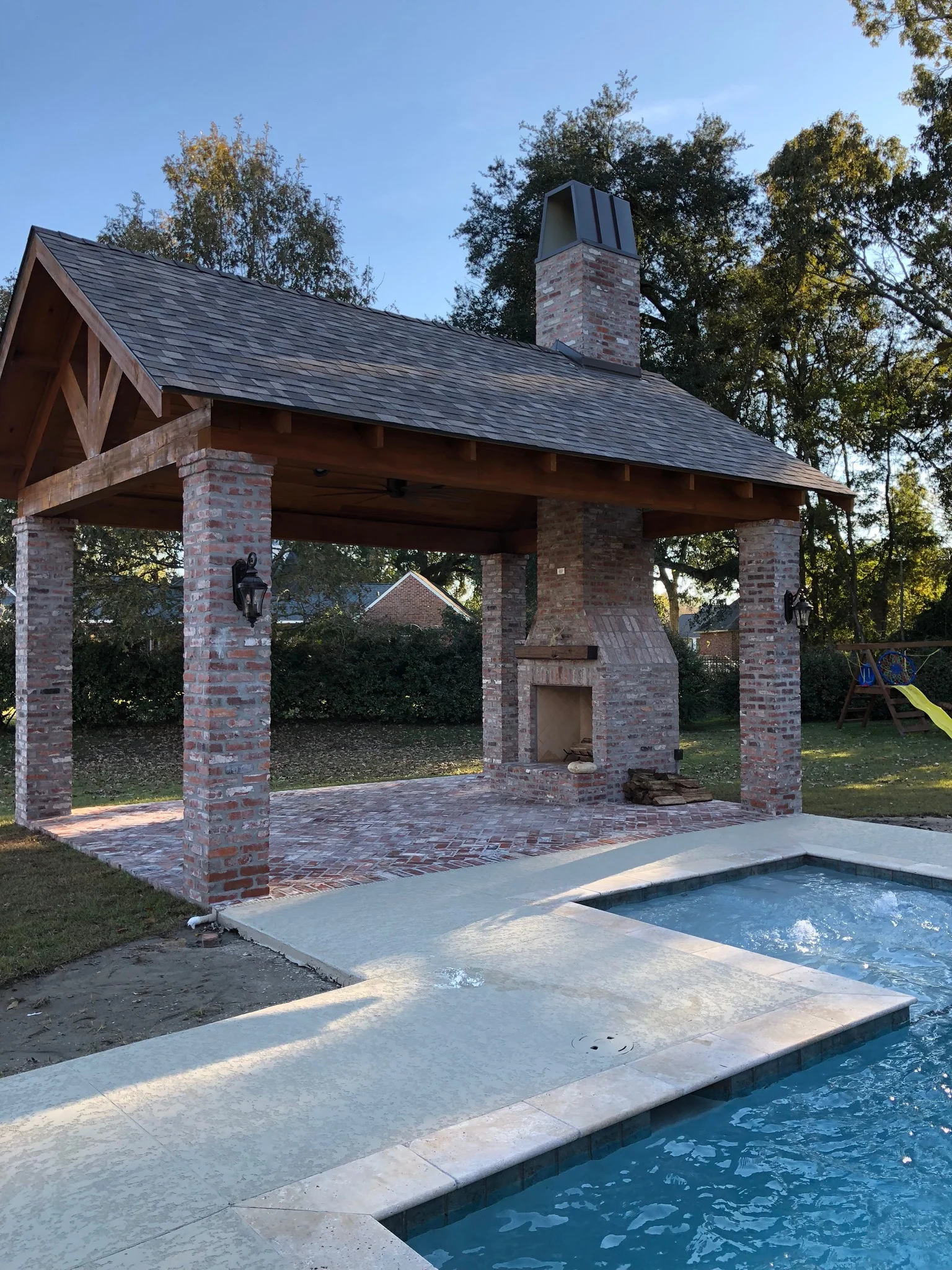 pergola over pool on Pergolas Pavilions Pinnacle Exterior Construction