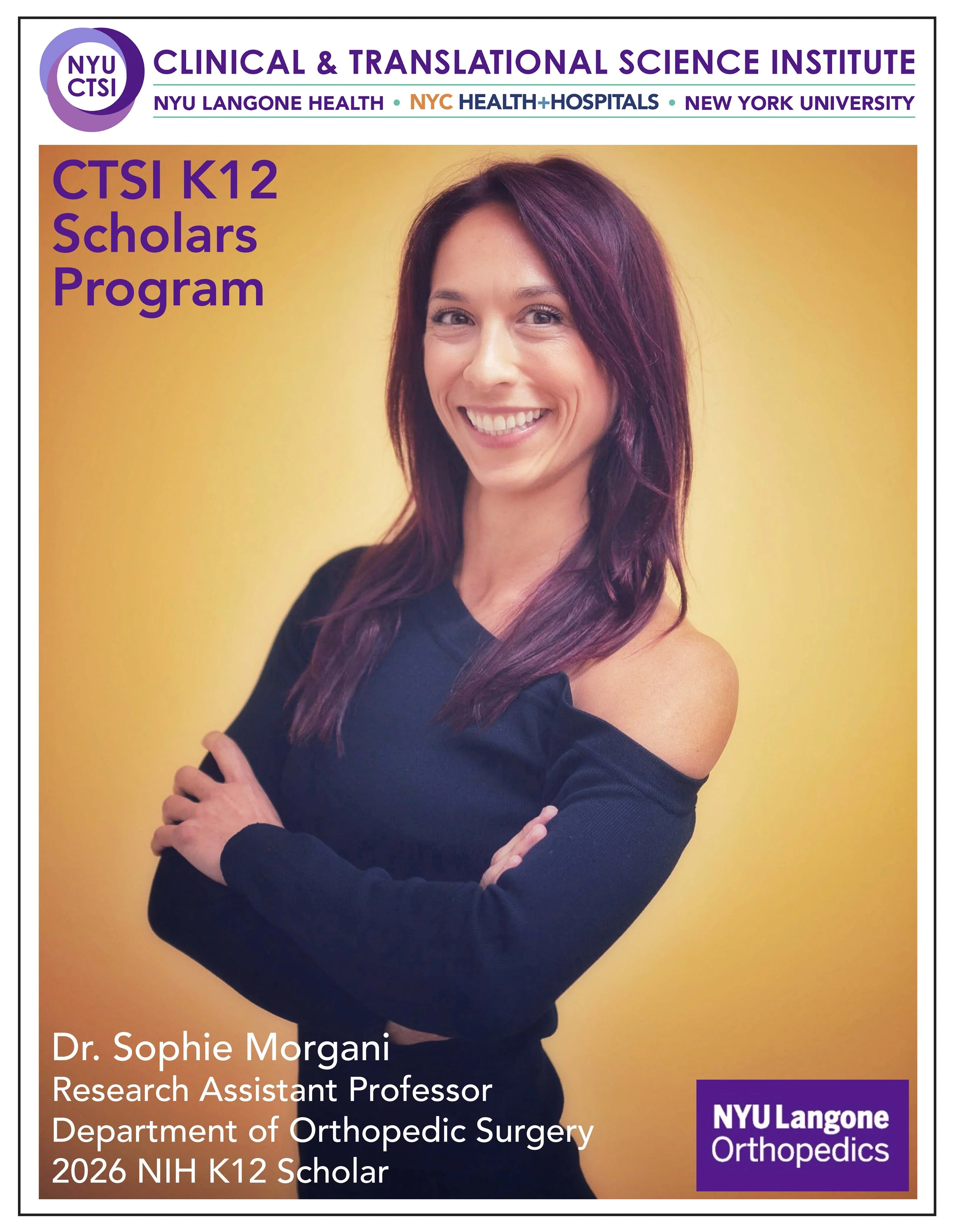 DR. SOPHIE MORGANI SELECTED AS A CTSI 2026 NIH K12 SCHOLAR