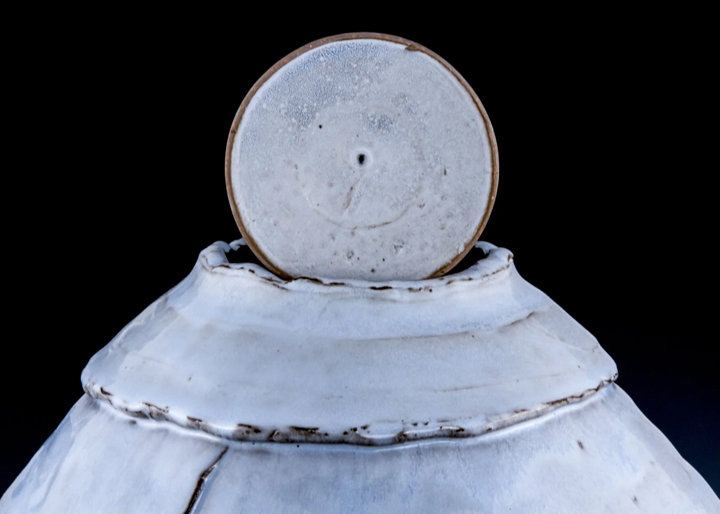 Large Blue Covered Jar (Detail)