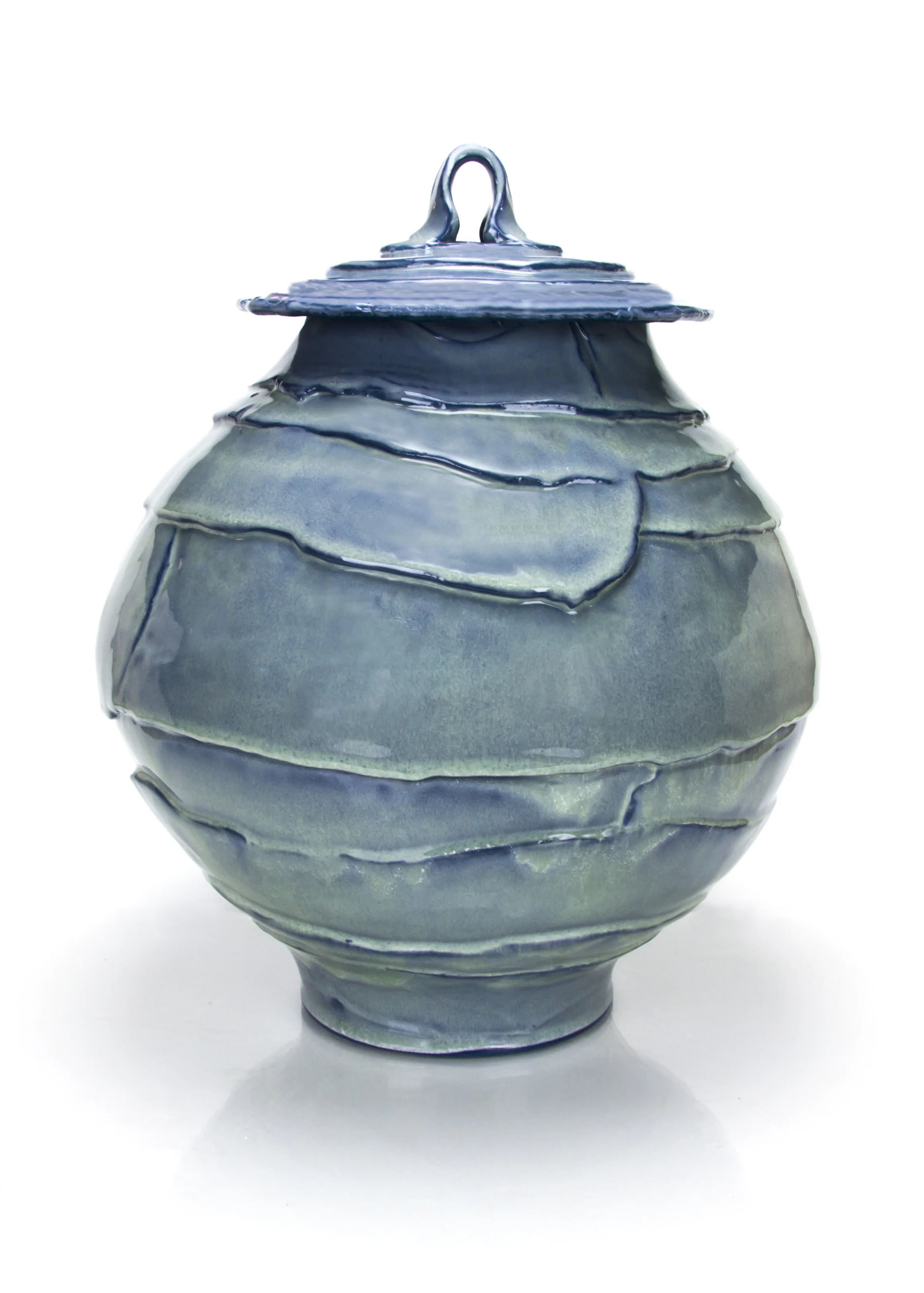 Slate Covered Jar