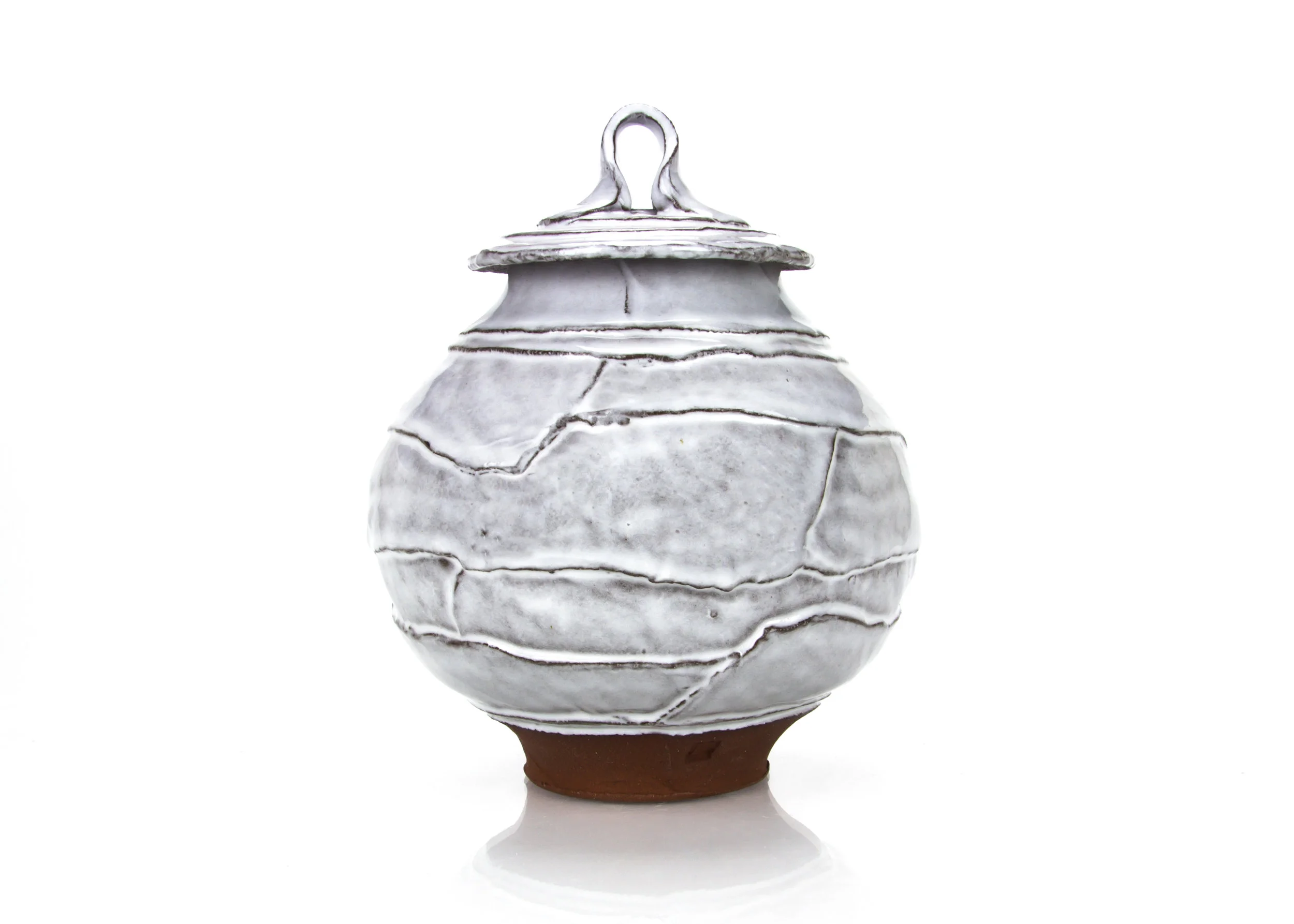 Red Stoneware Jar
