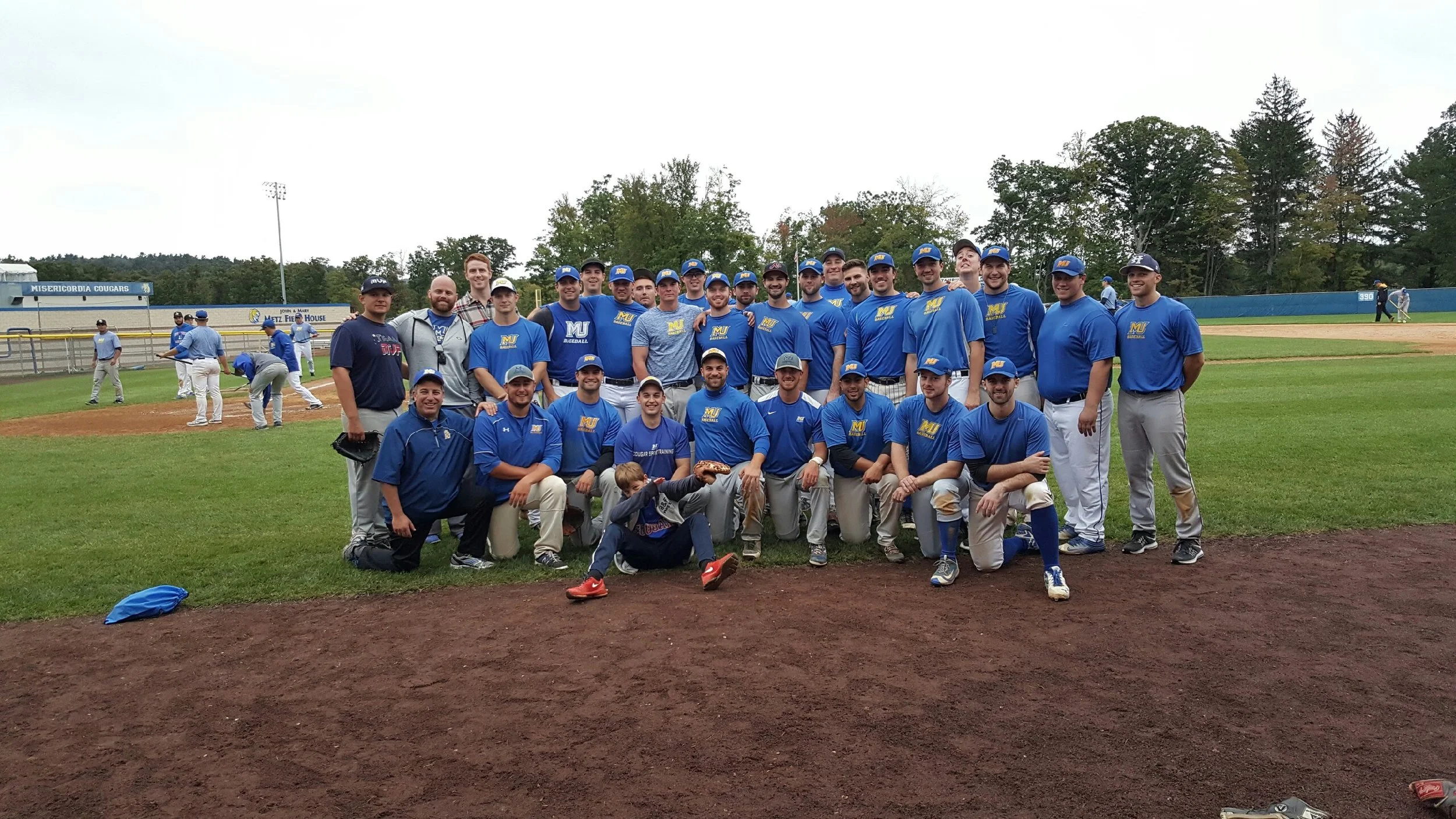 Misericordia University baseball alumni at Tambur Field (Dallas, Pennsylvania)