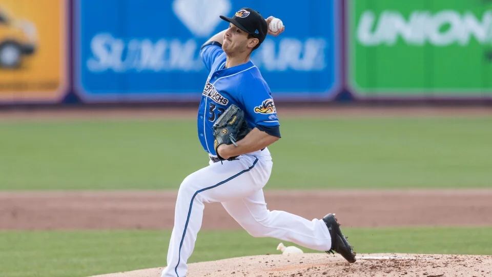 Nick Pasquale of the Indians organization flashes some beautiful Buckler leather while striking out Double-A Eastern League hitters.