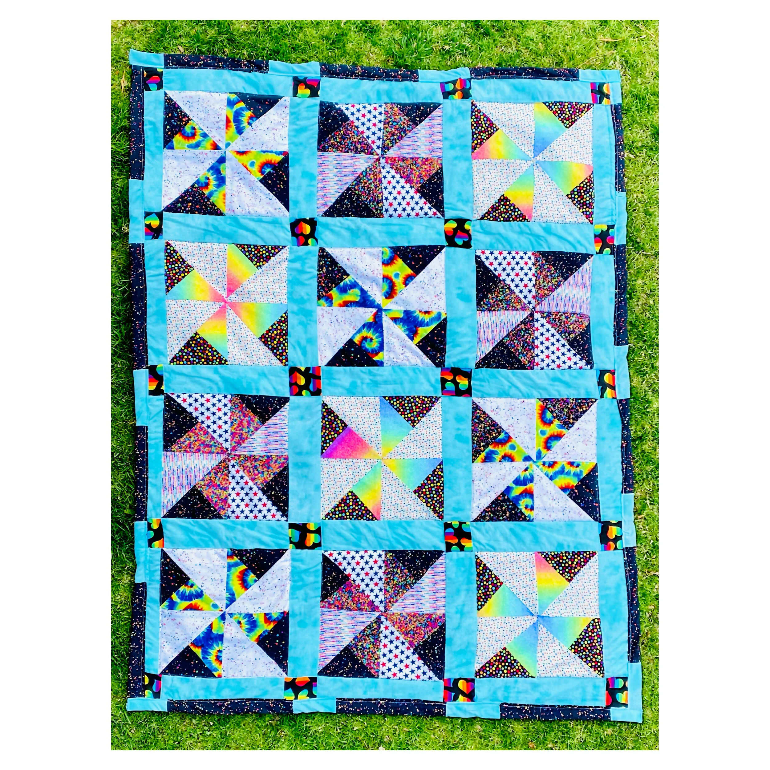 Eakin-Garland Pinwheel Pattern Quilt