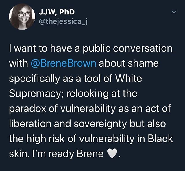 I think I&rsquo;m uniquely suited for this conversation. And I want it. Tag @brenebrown if you&rsquo;d like to see this dialogue happen. 2020 is for shooting shots.