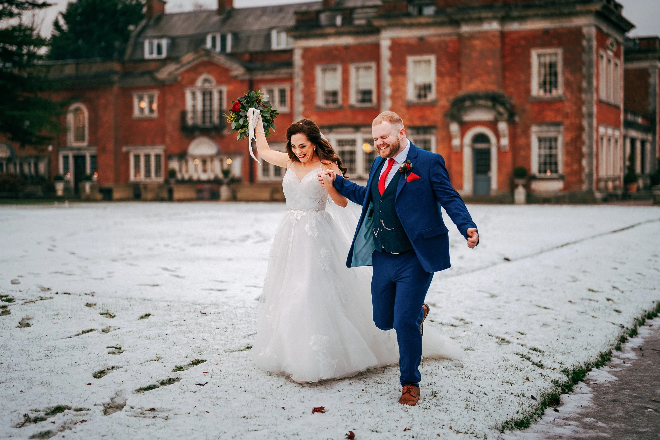 Katie &amp; Jonathan - Eaves Hall SNOW!!