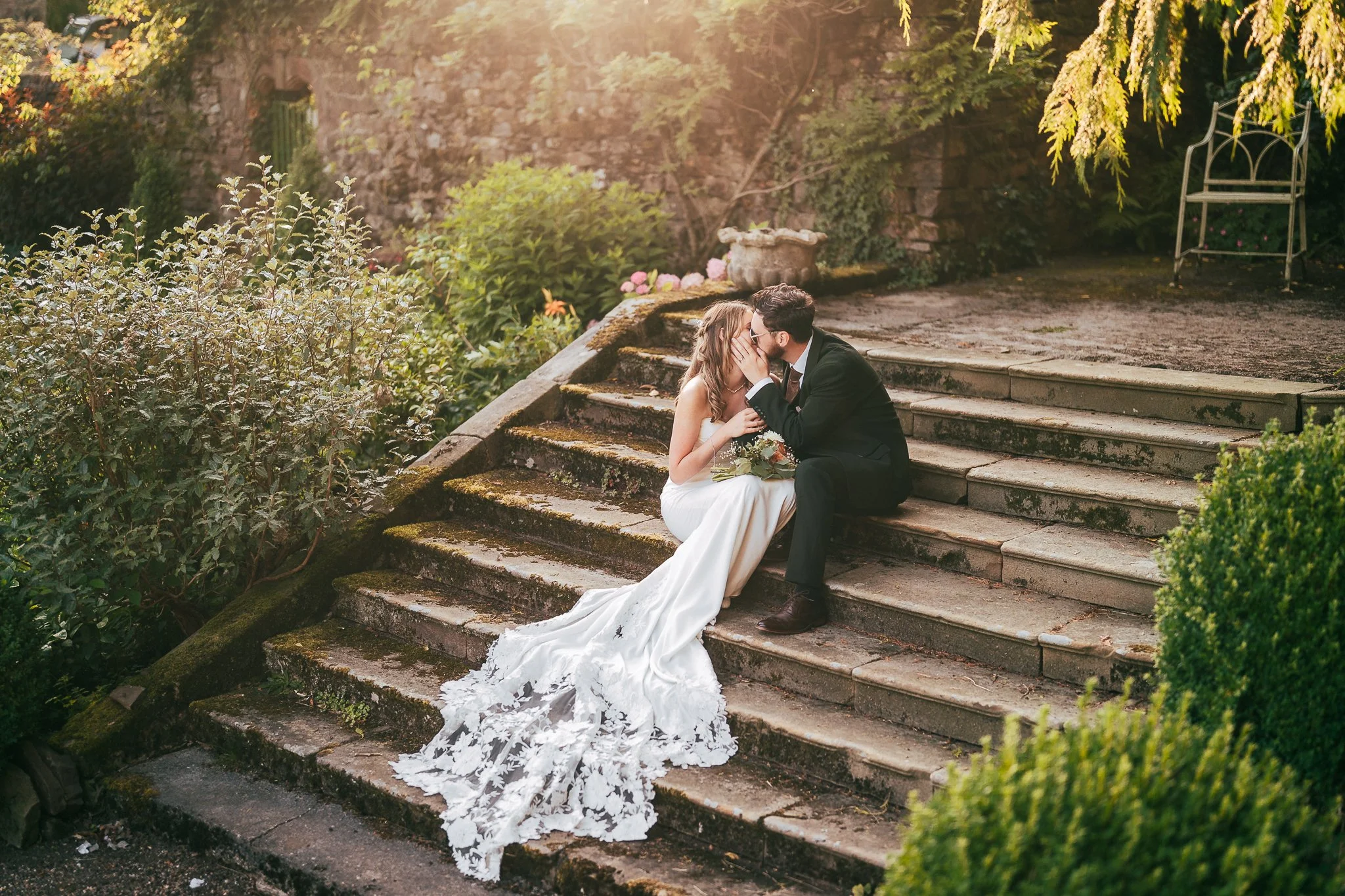 Rachel &amp; Lewis - Outdoor Lily Pond Ceremony At Browsholme Hall &amp; Tithe Bar