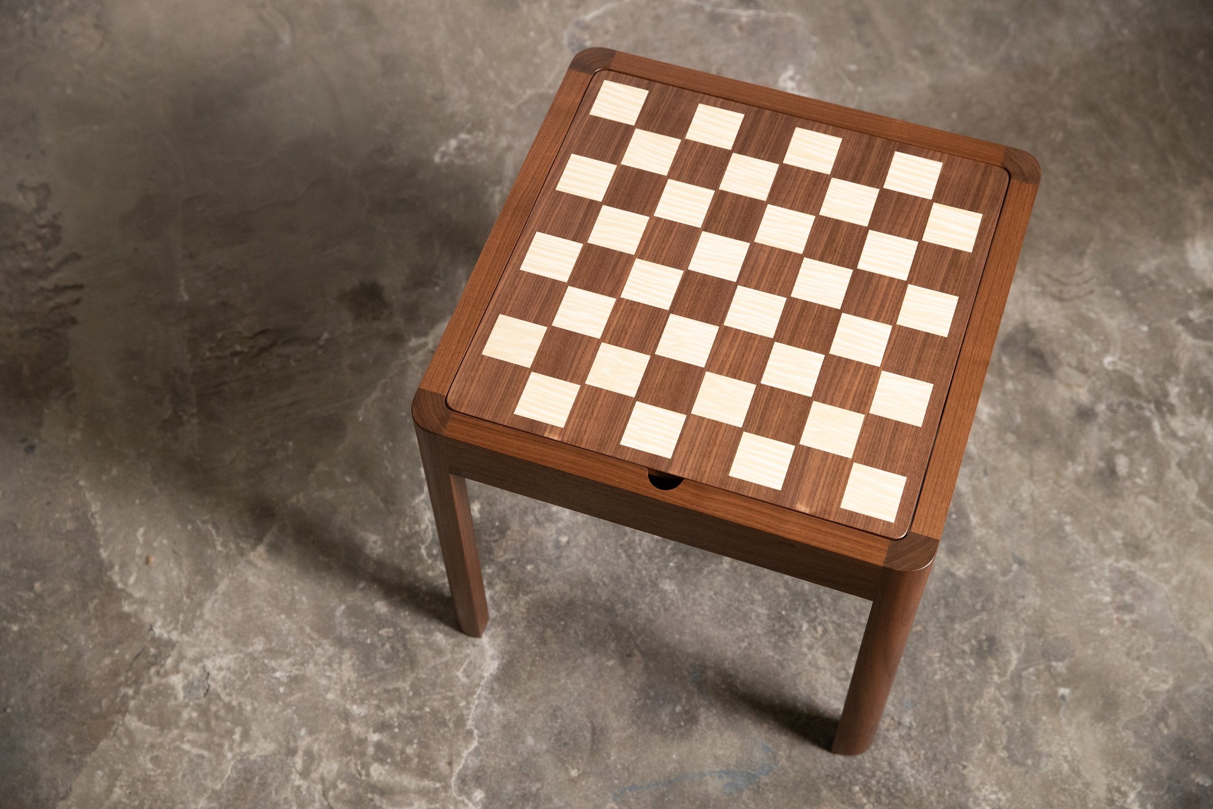 Handcrafted chess table