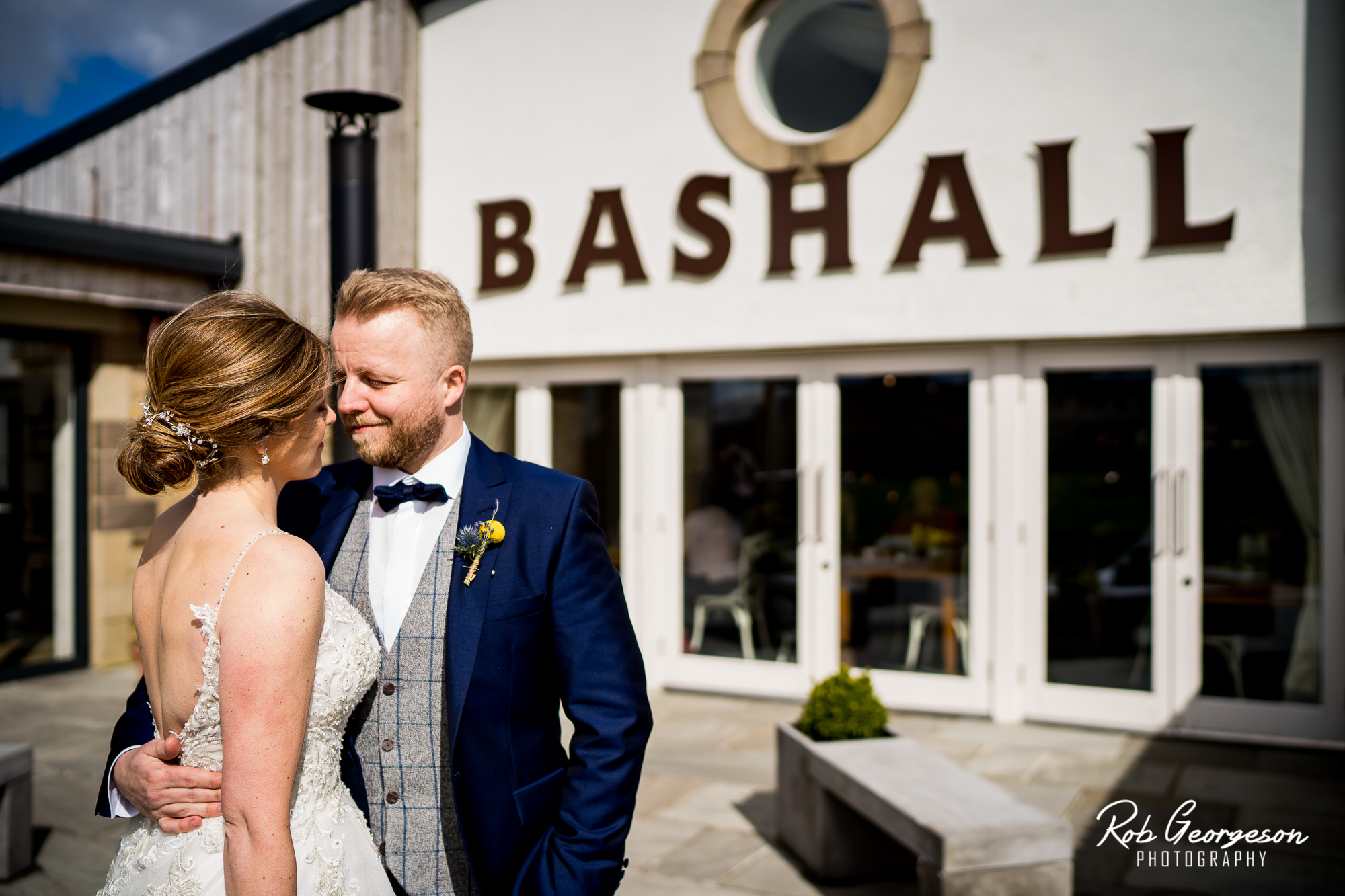 Bride and Groom married at Bashall Barn Wedding Venue