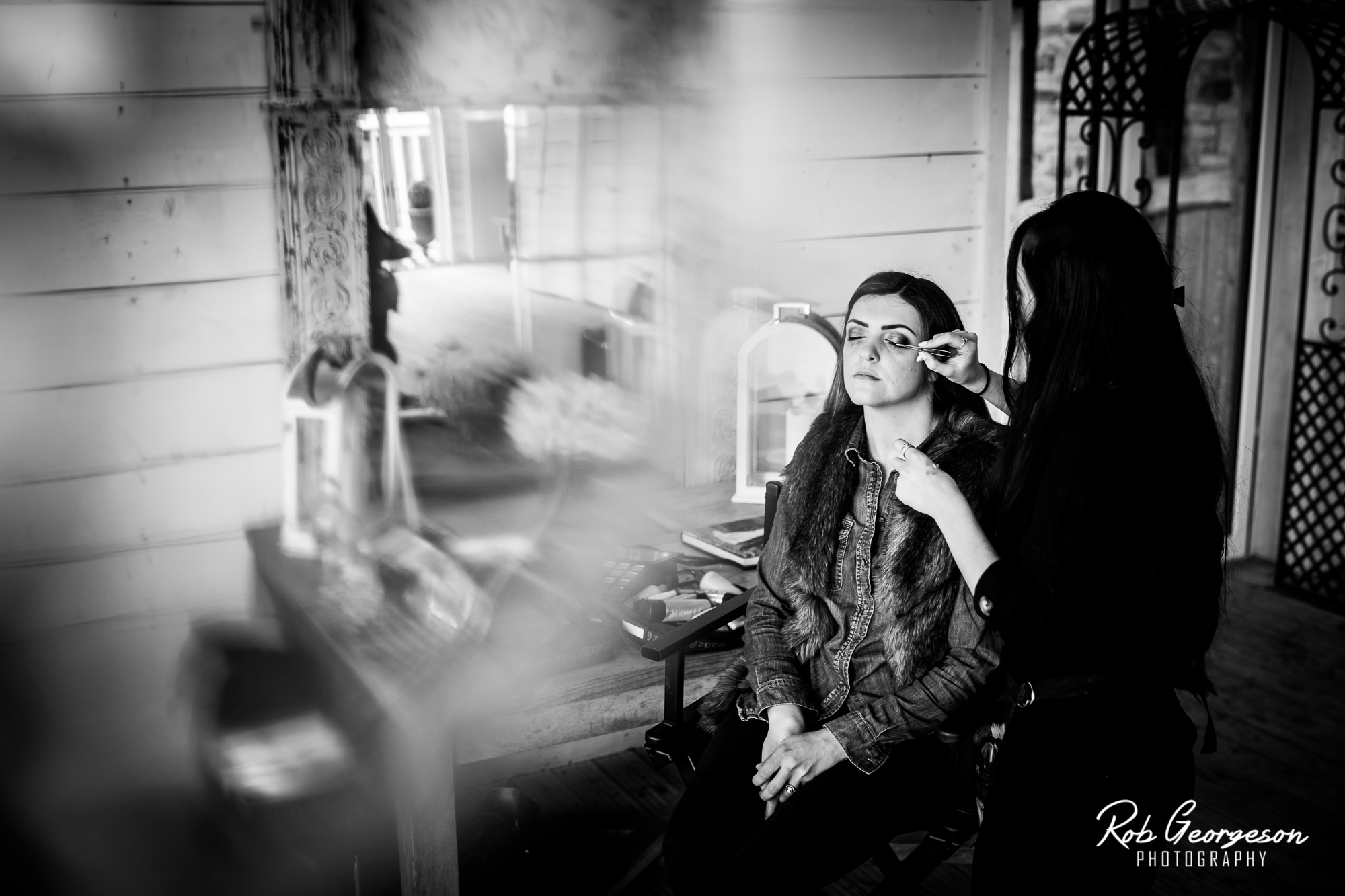 Bridal Preparations at Bashall Barn Wedding Venue