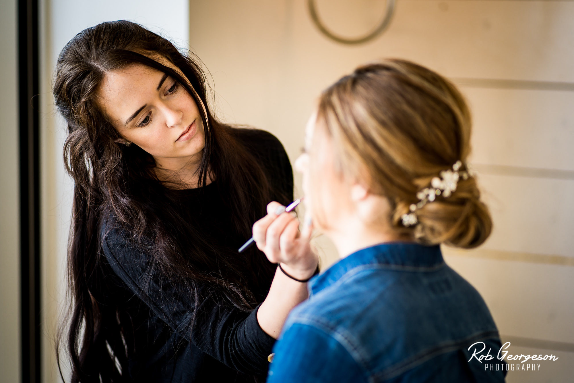 bridal preparation bashall barn wedding