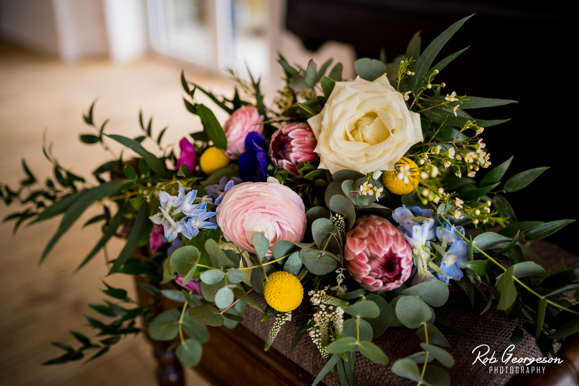 beautiful bouquet of flowers for a bashall barn wedding