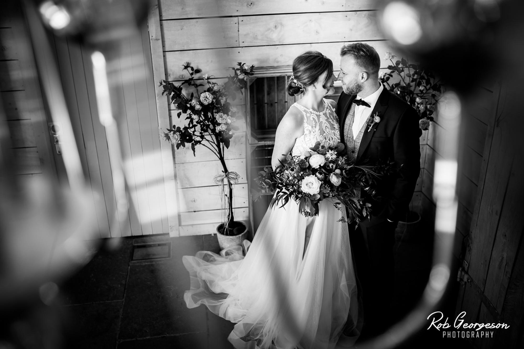 Creative wedding photography at Bashall Barn Wedding Venue
