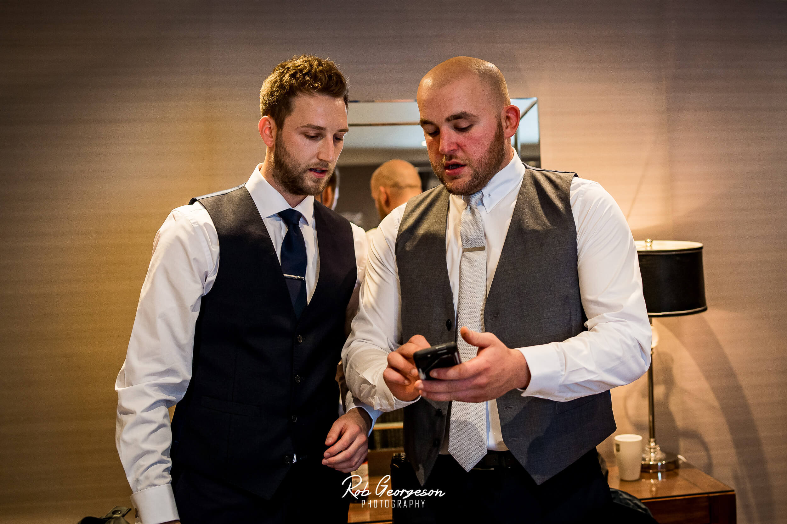 groom checking what time to get married