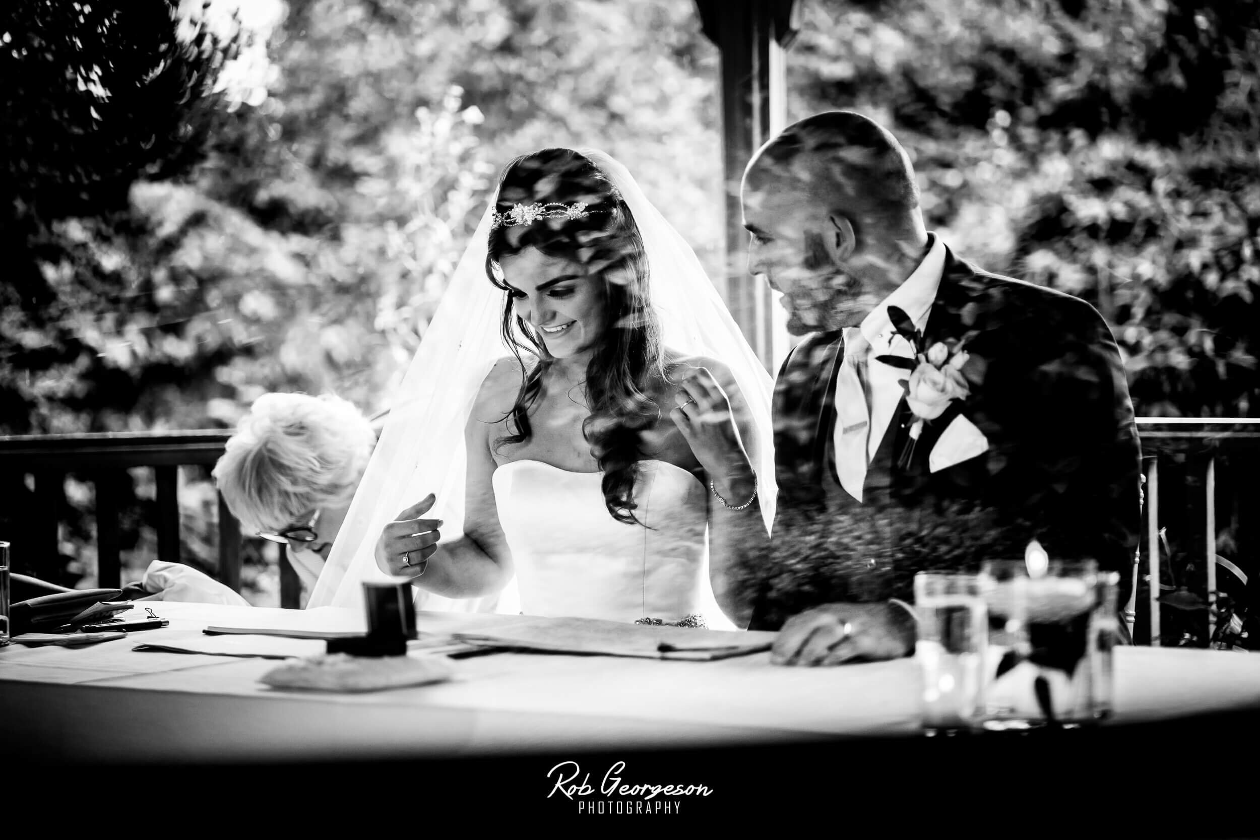 Pryors Hayes Wedding signing the register 