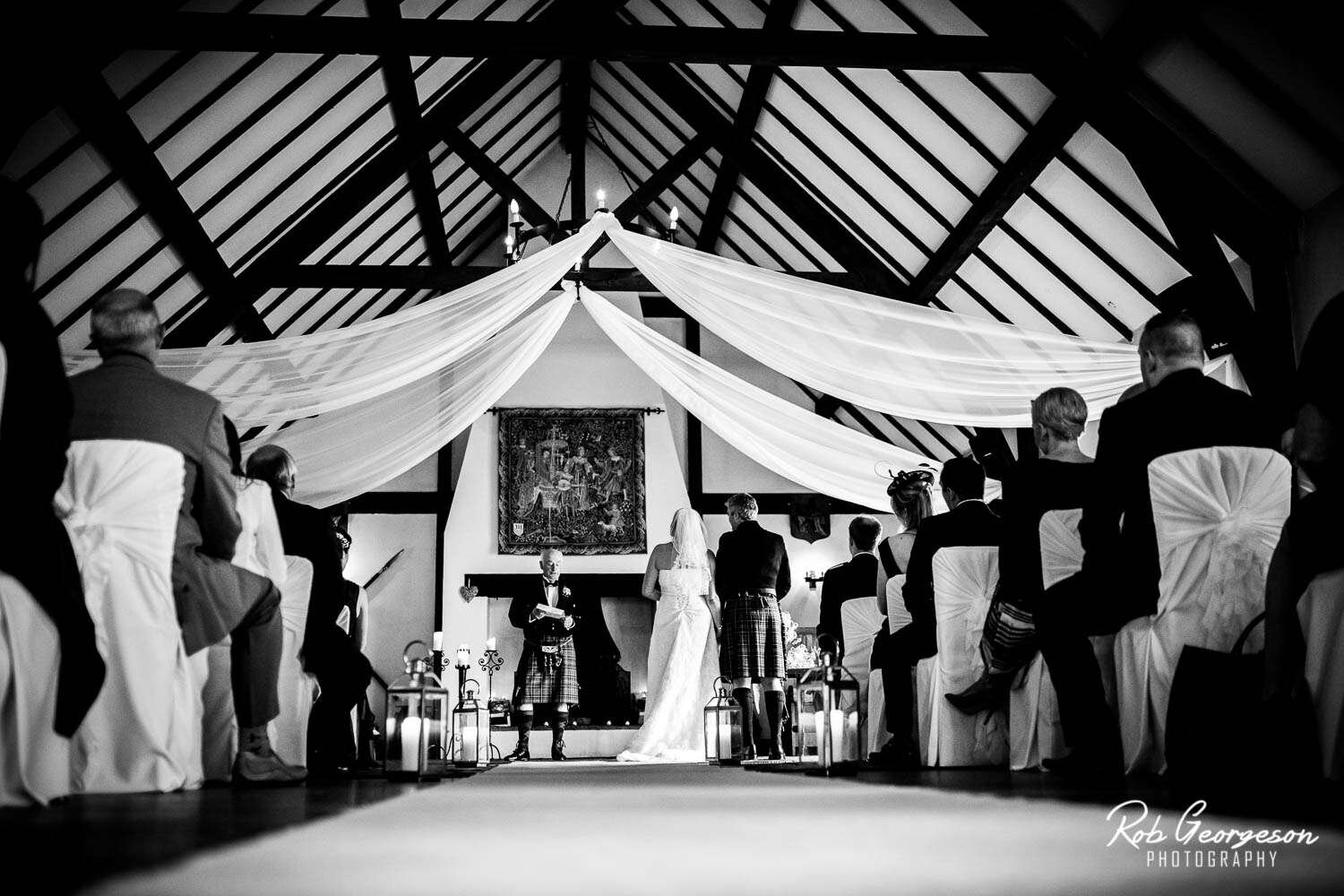 Great Hall At Mains Wedding Photography