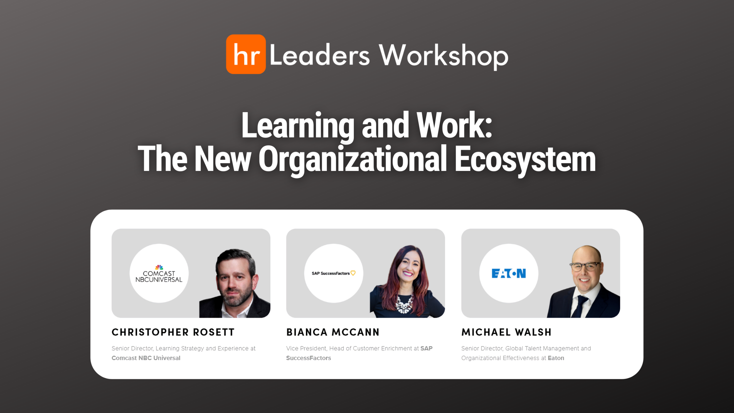 HR Leaders Workshop: November 21 — HR Leaders