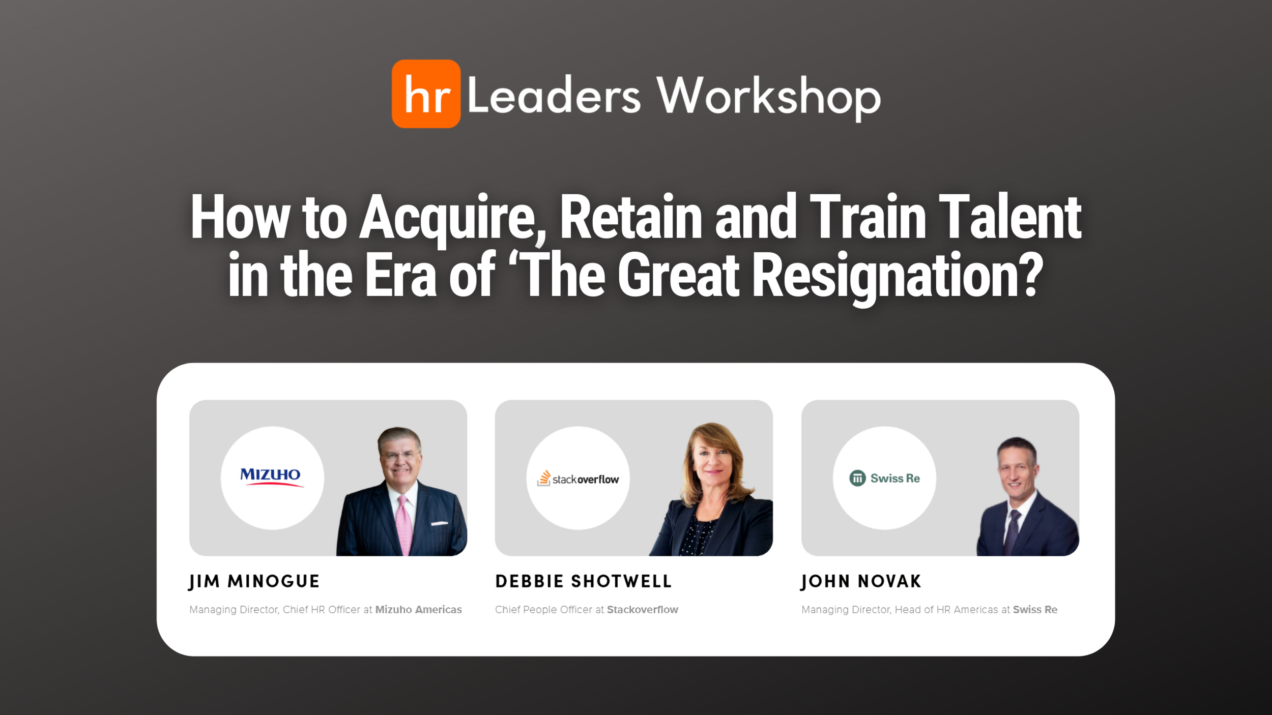 HR Leaders Workshop: November 21 — HR Leaders