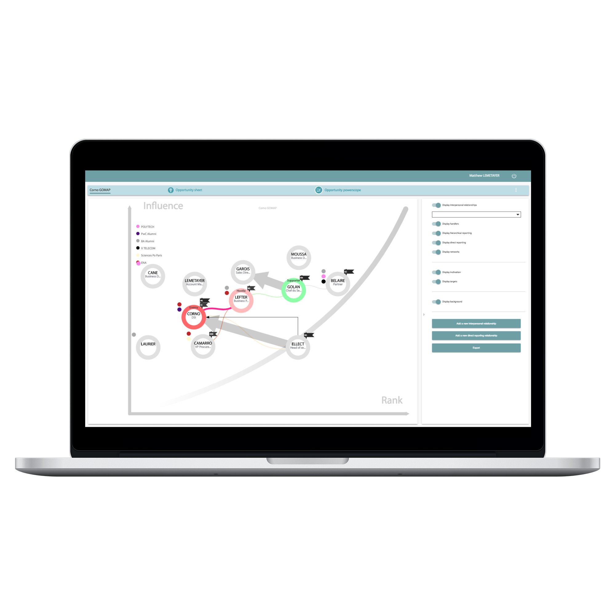 Powerscope, software for relationship capital management — Perfluence