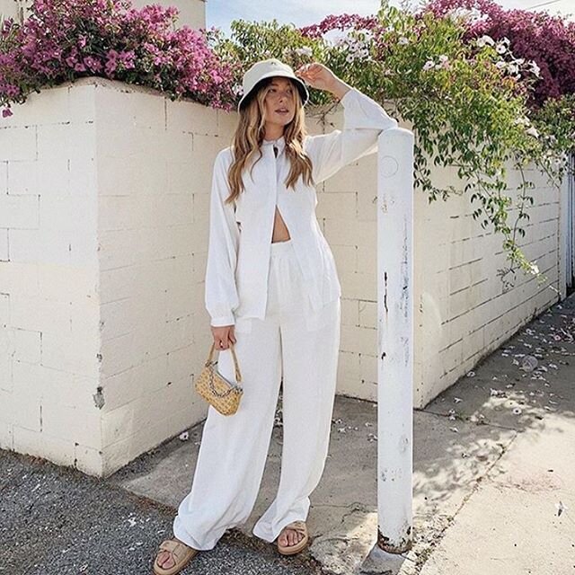 Not a care in the world ~ | the Linger On Shirt and Tailored Trouser by @third_form as seen on @minamarlena ✨ #thirdform #winter20 #white #streetstyle #ootd