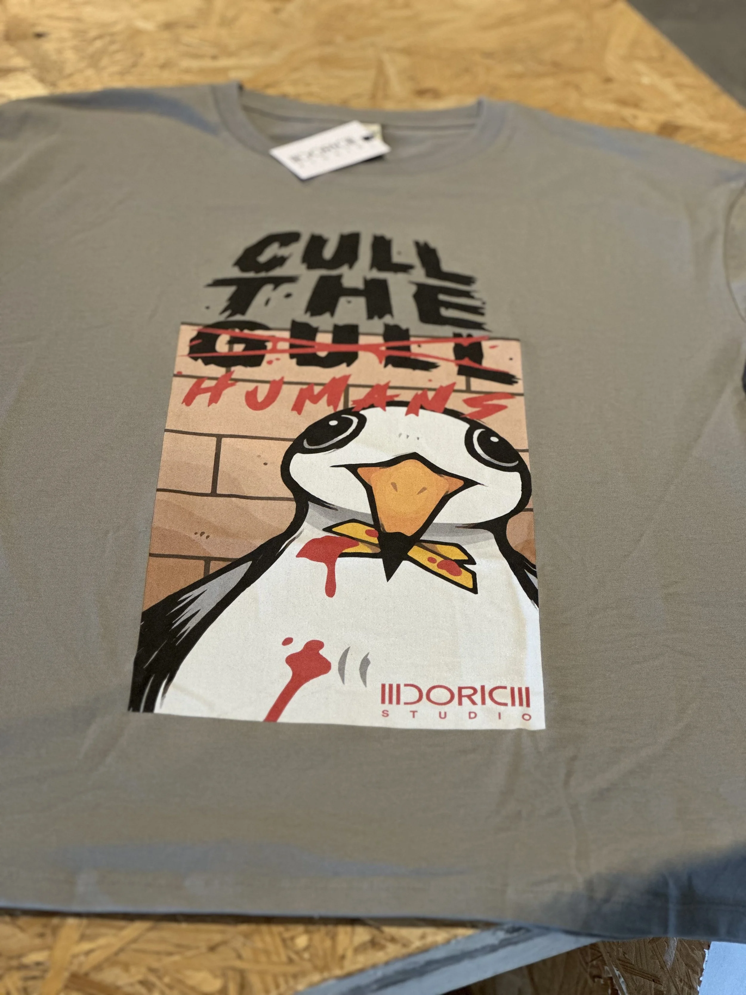 Cull the Humans Grey Tee