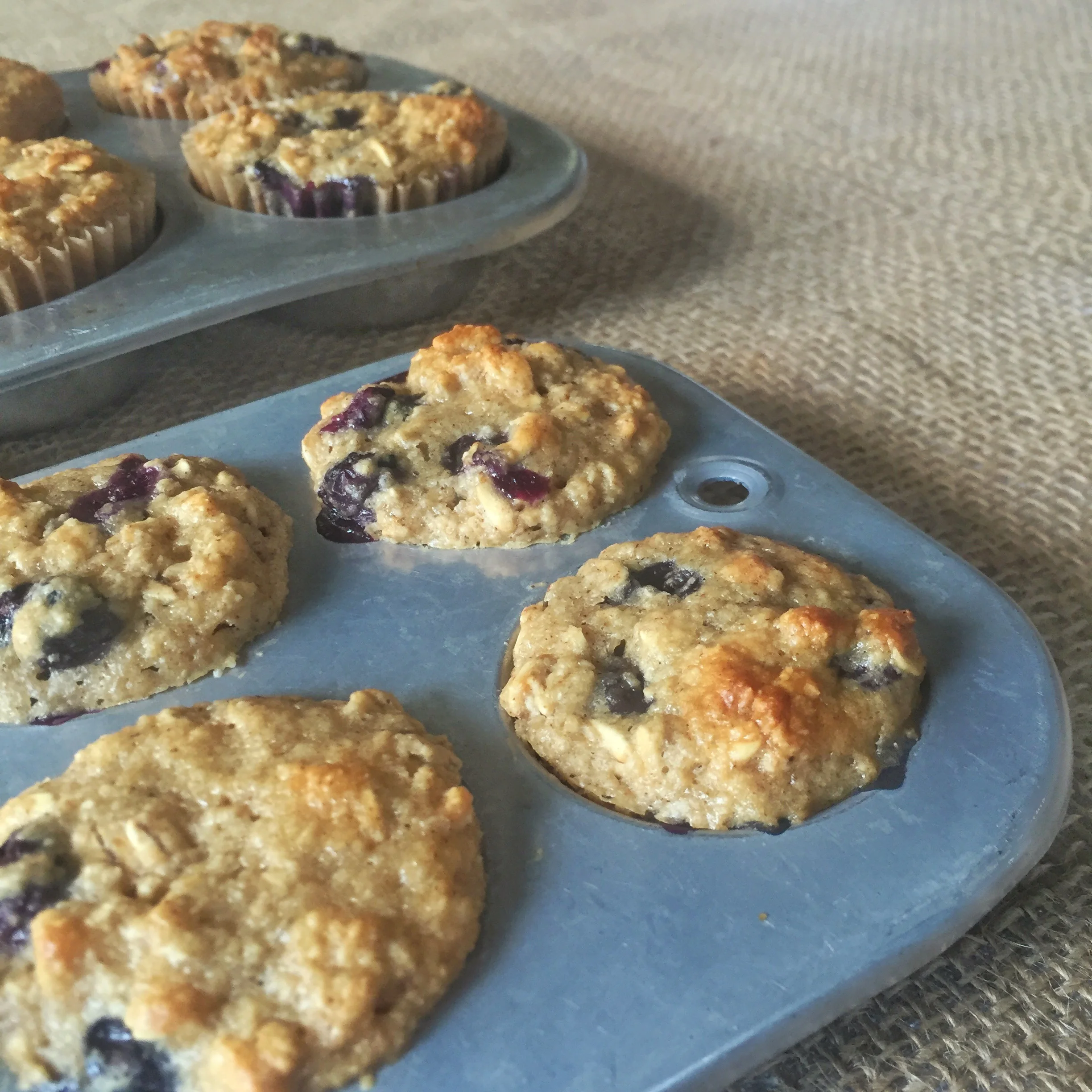 blueberry oat muffins