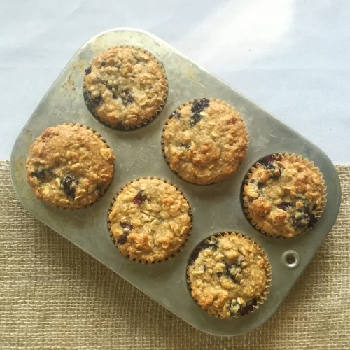 blueberry oat muffins