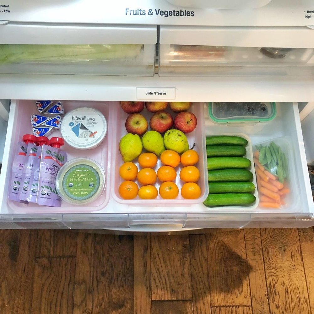 Healthy Snacks Kids! Two snack drawer solution - The Bold Abode